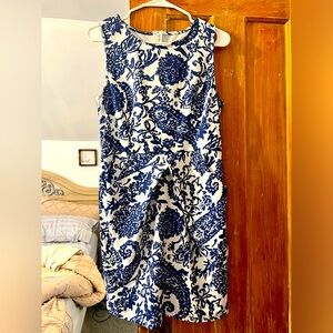 Navy Blue and White Dress